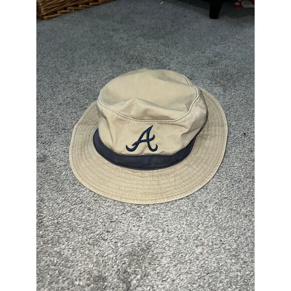 MLB Atlanta Braves khaki cotton bucket hat - Picture 1 of 6